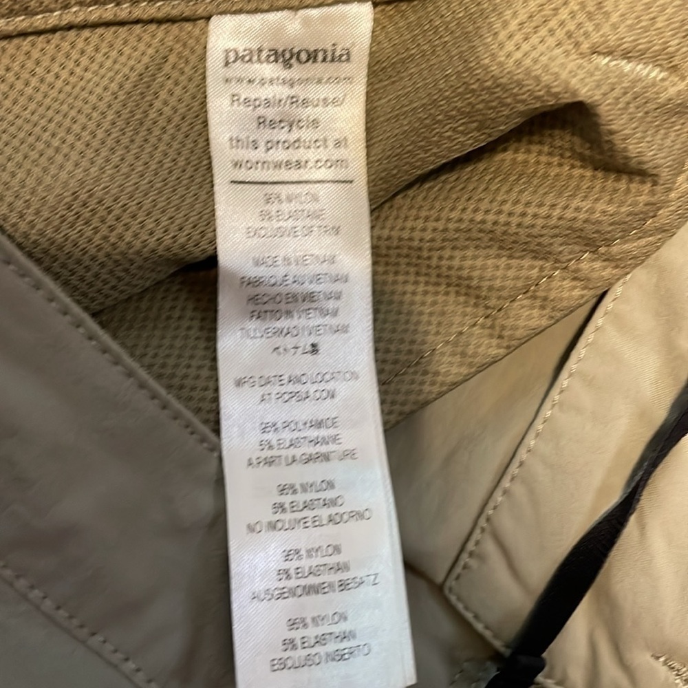Patagonia women’s 8 medium shorts khaki tan quick dry nylon stretch 7” Outdoor - Picture 7 of 8